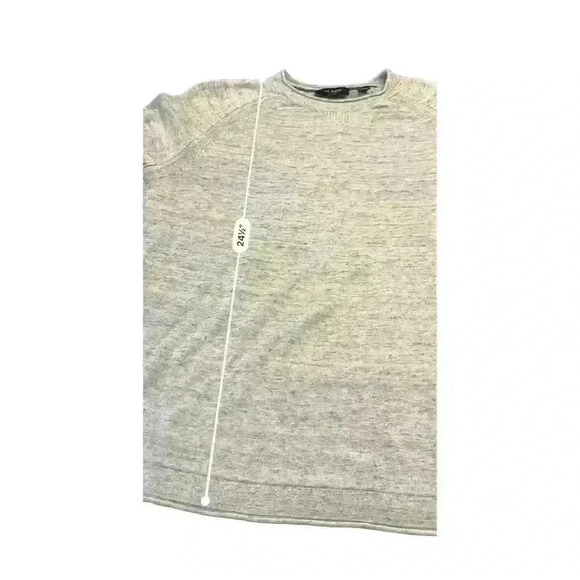 Ted Baker Women's Quilted Gray Long Sleeve Crew Neck Top Size 5 - Picture 6 of 6